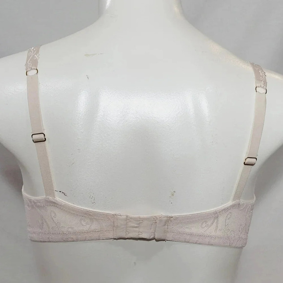 Olga 30552 Curves Wire-free Satin Jacquard Contour Bra 36D Beige - Picture 4 of 5